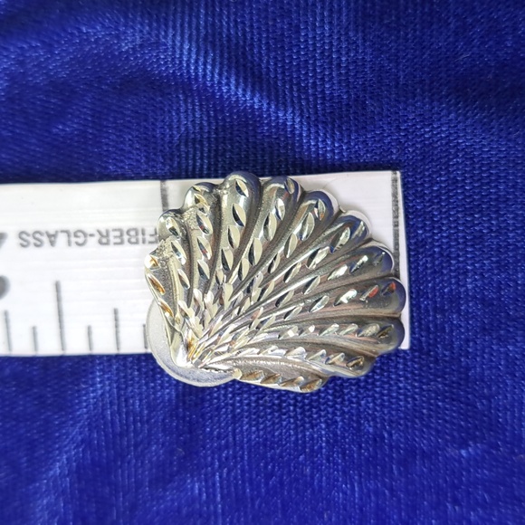 Sterling Silver Scallop Shell Post Earrings - Picture 5 of 10